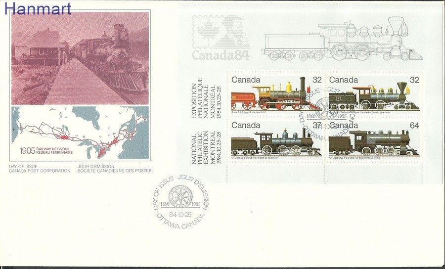 Znaczek Kanada 1984 Mi bl 3 FDC