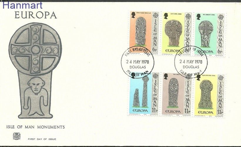Znaczek Wyspa Man 1978 Mi 122-127h FDC