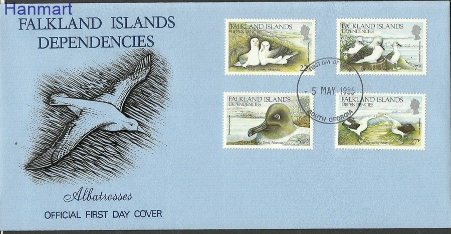 Znaczek Falklandy 1985 Mi 129-132 FDC