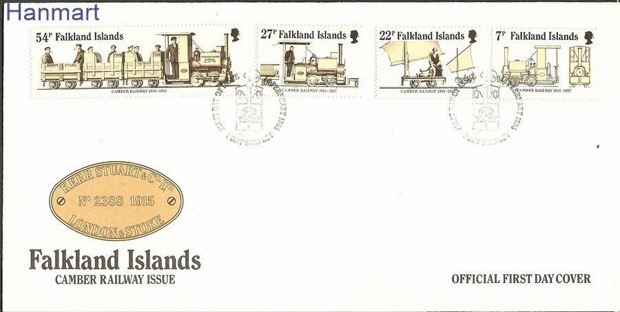 Znaczek Falklandy 1985 Mi 419-422 FDC