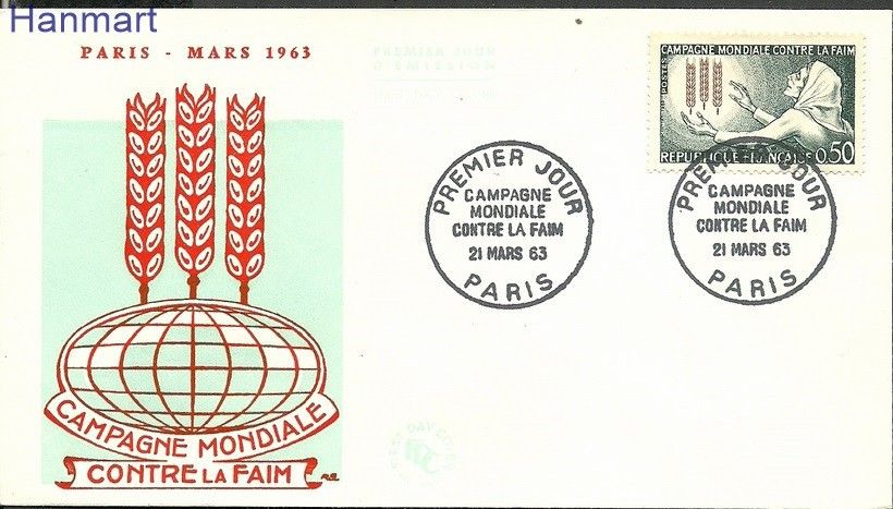 Znaczek Francja 1963 Mi 1429 FDC