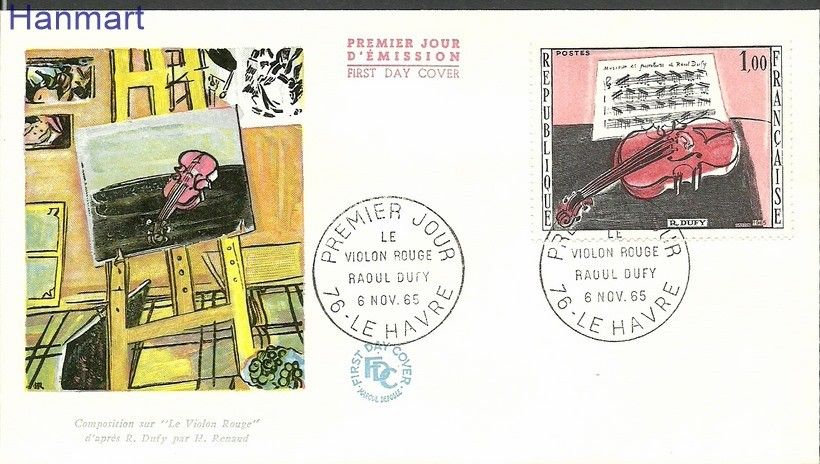 Znaczek Francja 1965 Mi 1529 FDC