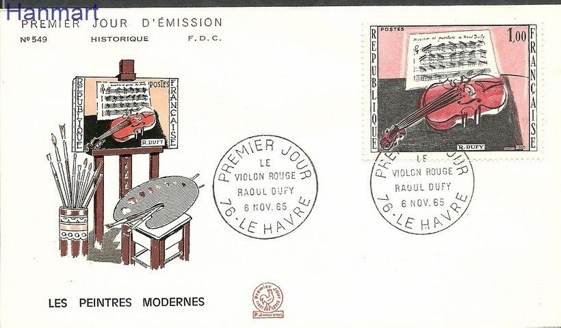 Znaczek Francja 1965 Mi 1529b FDC