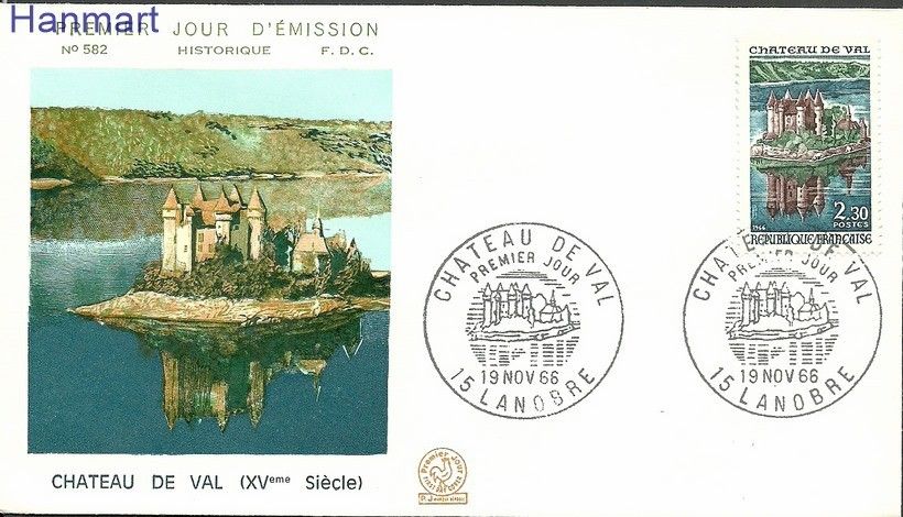 Znaczek Francja 1966 Mi 1565b FDC