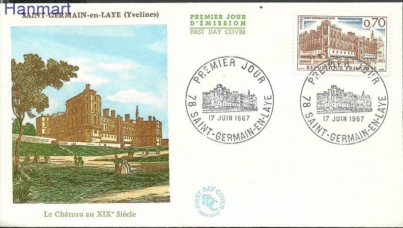 Znaczek Francja 1967 Mi 1587 FDC