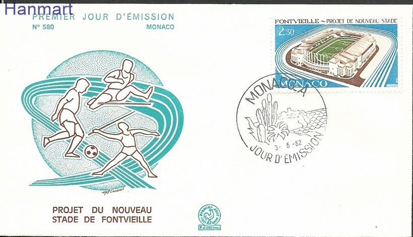 Znaczek Monako 1982 Mi 1531 FDC