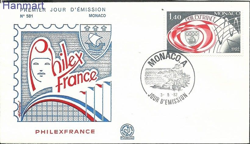 Znaczek Monako 1982 Mi 1532 FDC