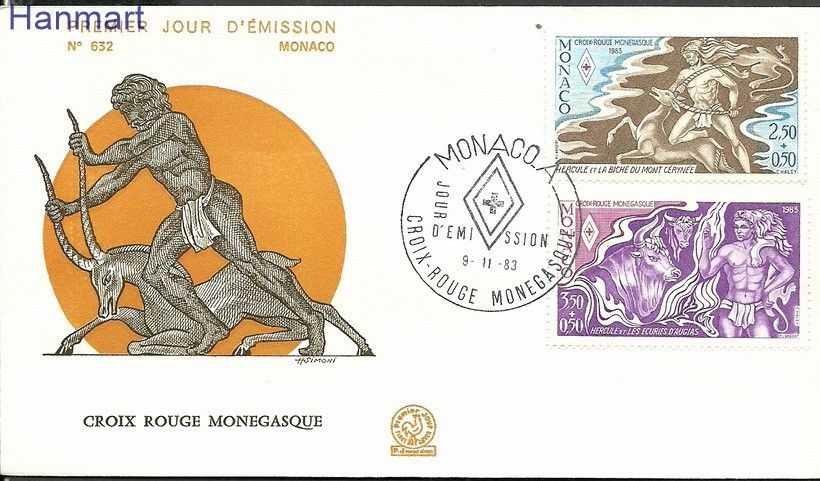 Znaczek Monako 1983 Mi 1591-1592 FDC