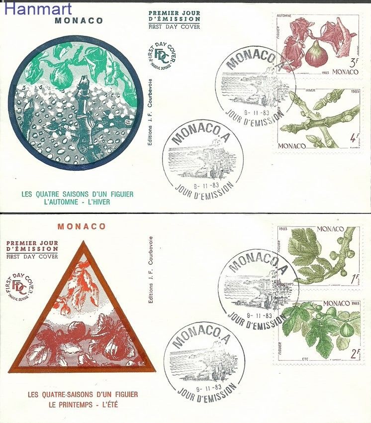 Znaczek Monako 1983 Mi 1597-1600 FDC