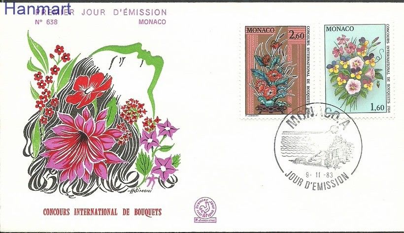 Znaczek Monako 1983 Mi 1602-1603b FDC