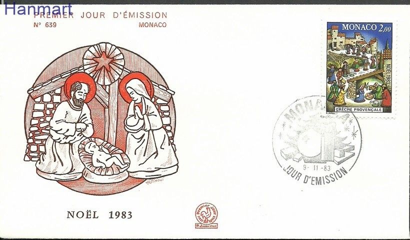 Znaczek Monako 1983 Mi 1604b FDC