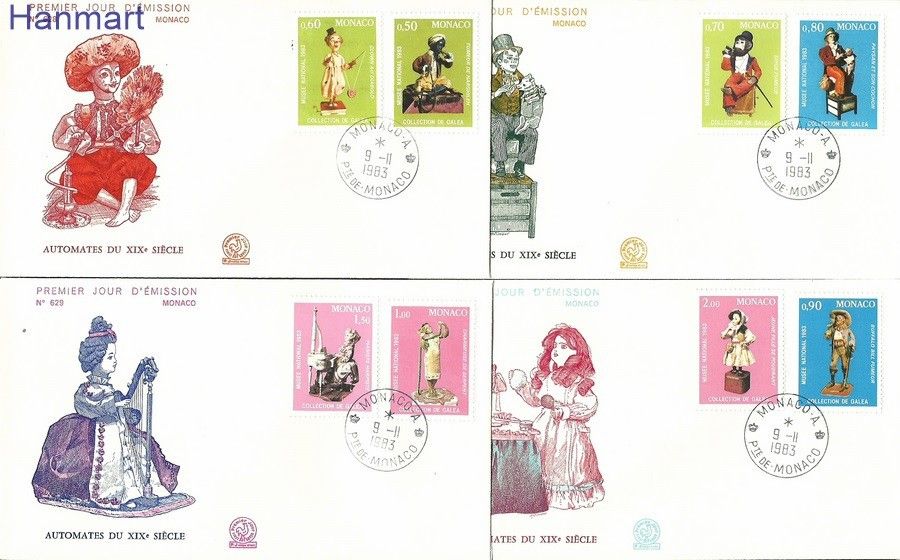Znaczek Monako 1983 Mi 1608-1615 FDC
