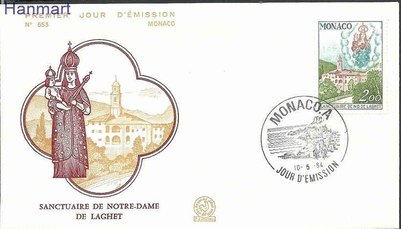 Znaczek Monako 1984 Mi 1630 FDC