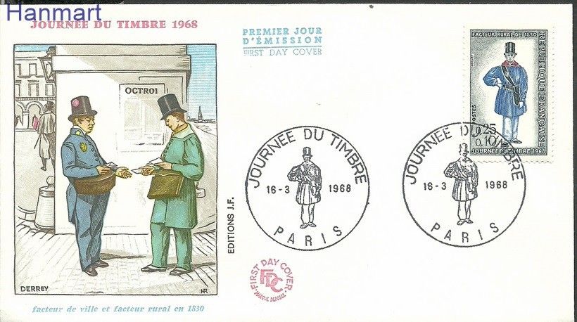 Znaczek Francja 1968 Mi 1616 FDC
