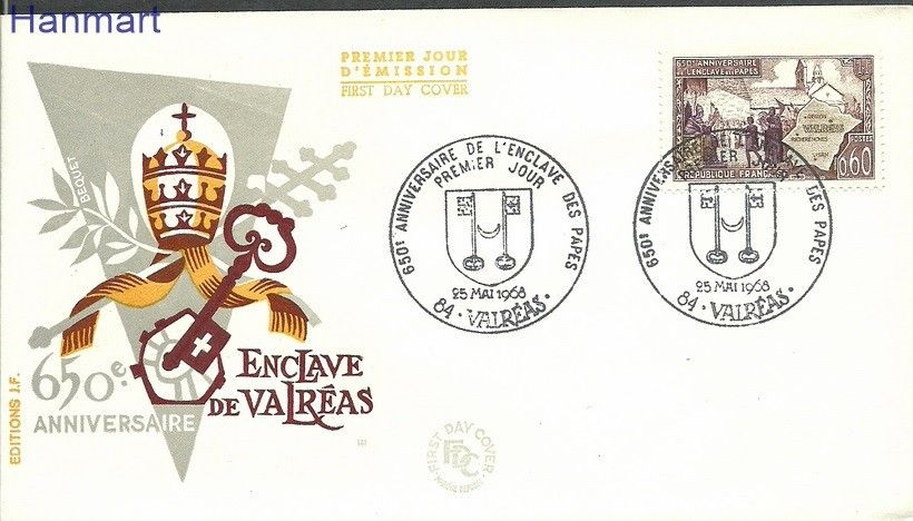 Znaczek Francja 1968 Mi 1627 FDC