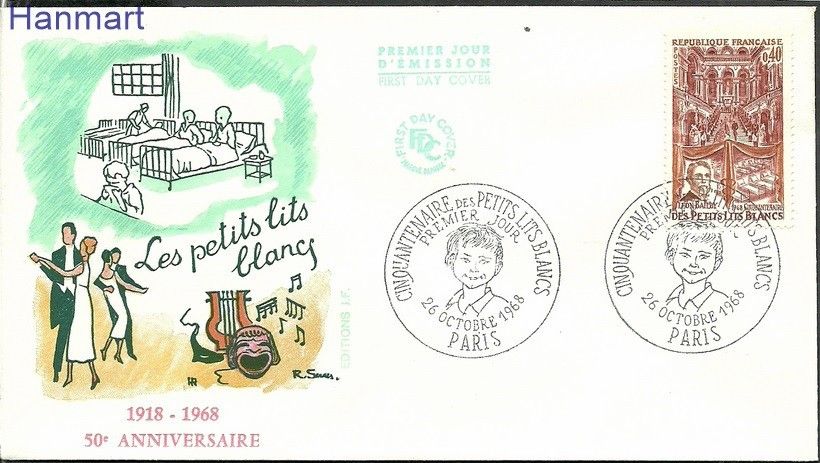 Znaczek Francja 1968 Mi 1641 FDC