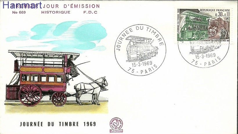 Znaczek Francja 1969 Mi 1659 FDC