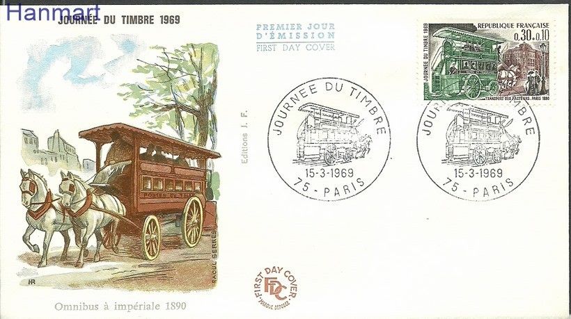 Znaczek Francja 1969 Mi 1659b FDC