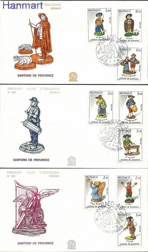 Znaczek Monako 1984 Mi 1653-1661 FDC