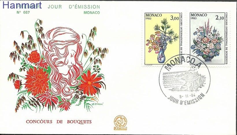 Znaczek Monako 1984 Mi 1664-1665 FDC