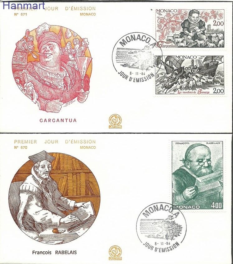 Znaczek Monako 1984 Mi 1667-1669 FDC