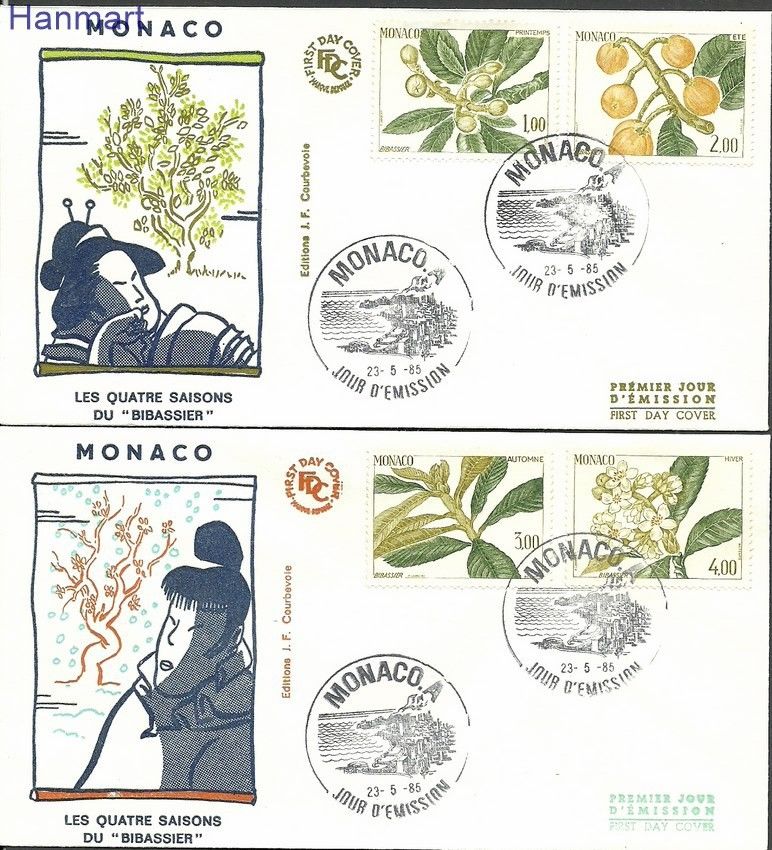 Znaczek Monako 1985 Mi 1689-1692 FDC
