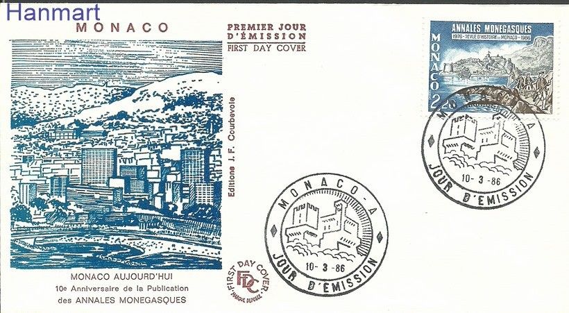 Znaczek Monako 1986 Mi 1745 FDC