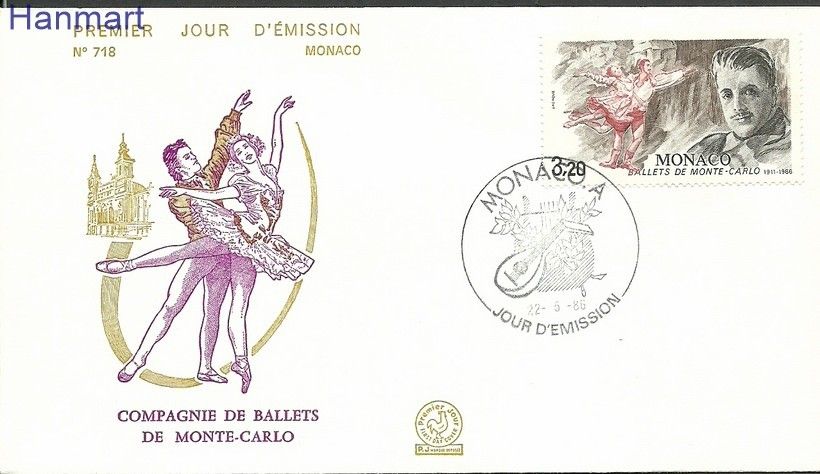 Znaczek Monako 1986 Mi 1758 FDC