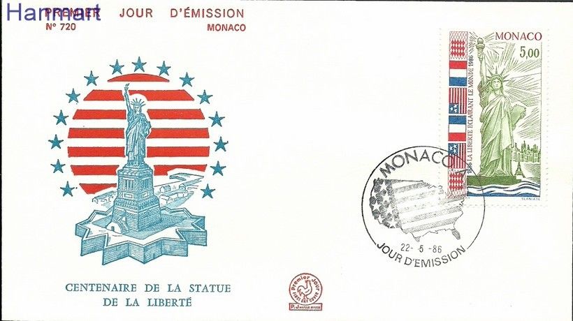 Znaczek Monako 1986 Mi 1760 FDC