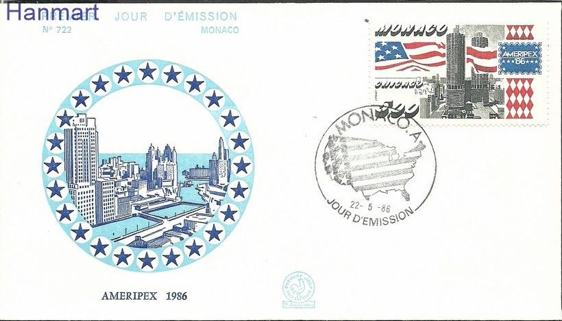 Znaczek Monako 1986 Mi 1762b FDC