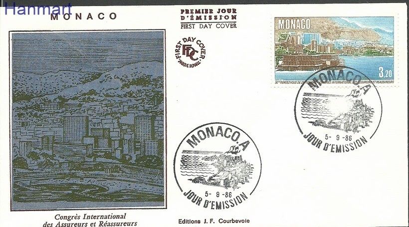 Znaczek Monako 1986 Mi 1765 FDC