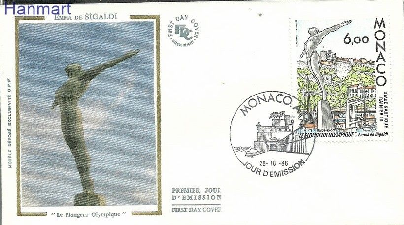 Znaczek Monako 1986 Mi S1775 FDC