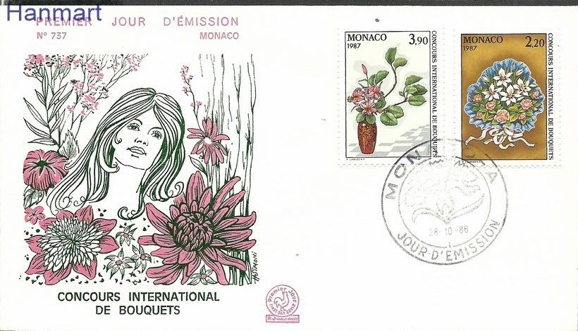 Znaczek Monako 1986 Mi 1777-1778 FDC