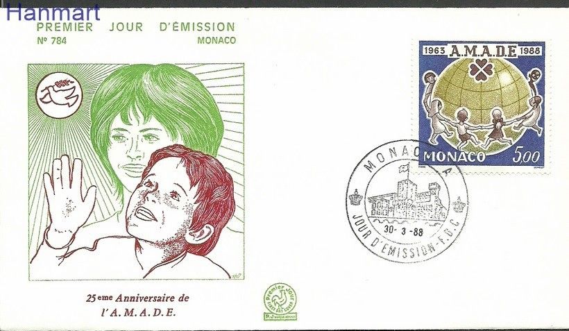 Znaczek Monako 1988 Mi 1858 FDC