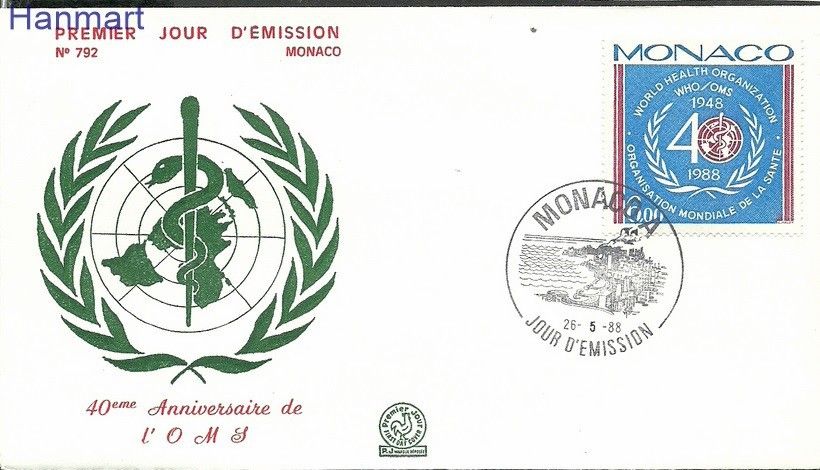 Znaczek Monako 1988 Mi 1869 FDC