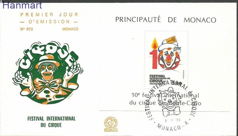 Znaczek Monako 1984 Mi bl27 FDC