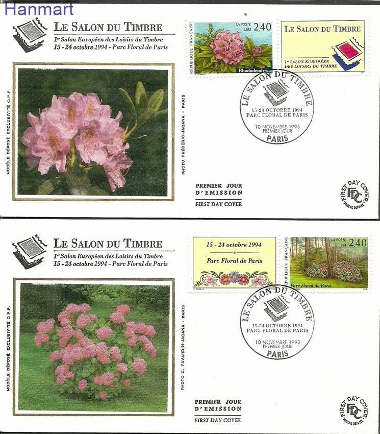 Znaczek Francja 1993 Mi S2994-2995 FDC