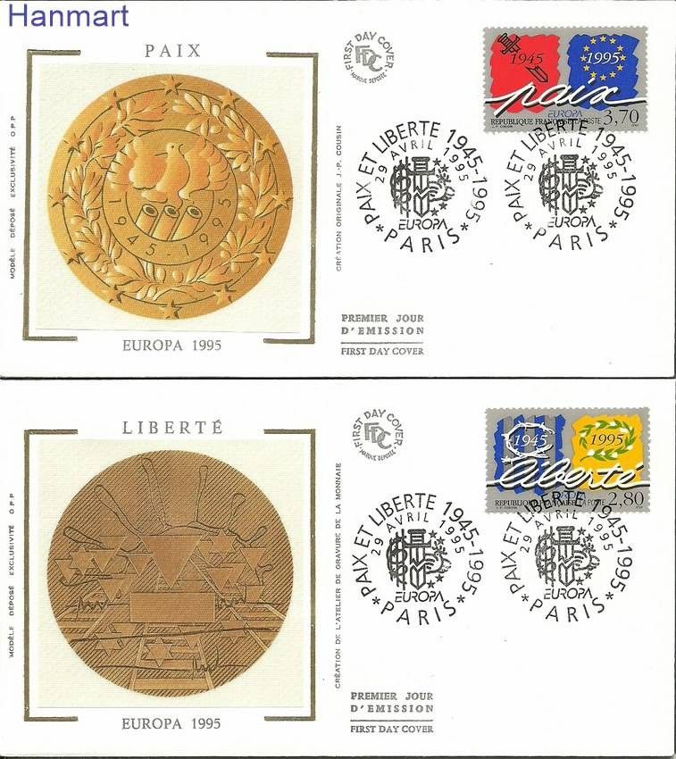 Znaczek Francja 1995 Mi S3084-3085 FDC
