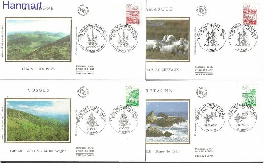 Znaczek Francja 1995 Mi S3094-3097 FDC