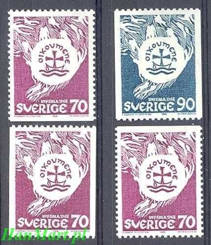 Znaczek Szwecja 1968 Mi 612,c,do,du-613c Czyste **