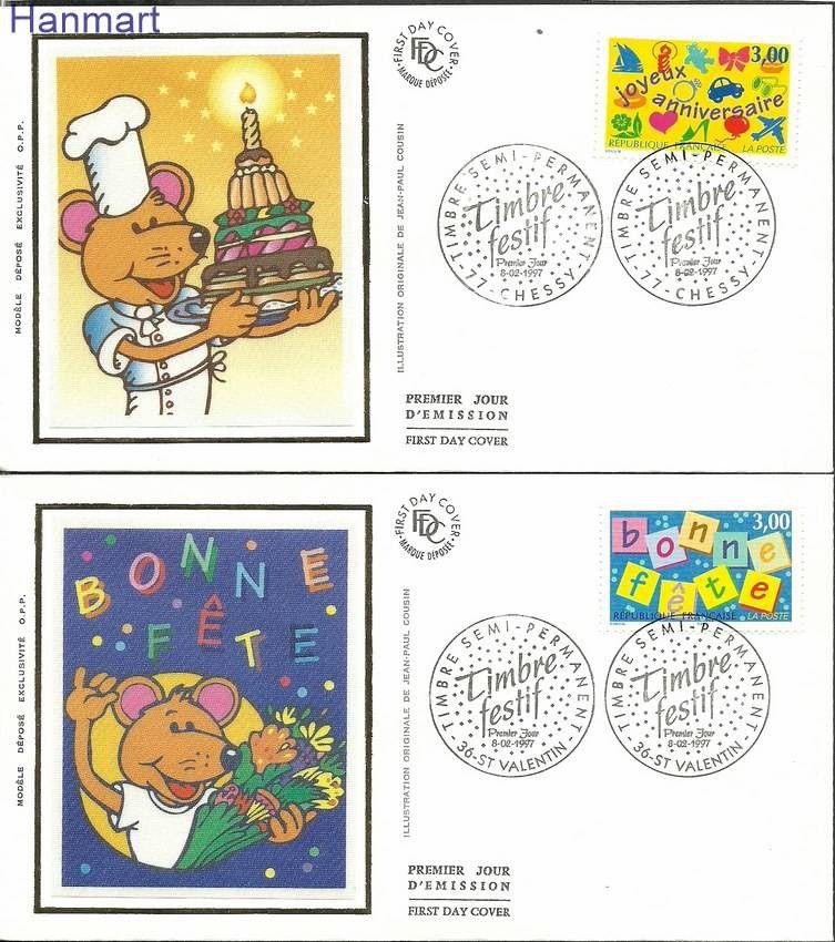Znaczek Francja 1997 Mi S3188-3189b FDC
