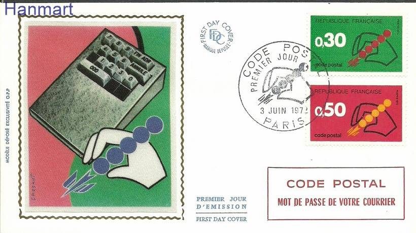 Znaczek Francja 1972 Mi S1795-1796 FDC