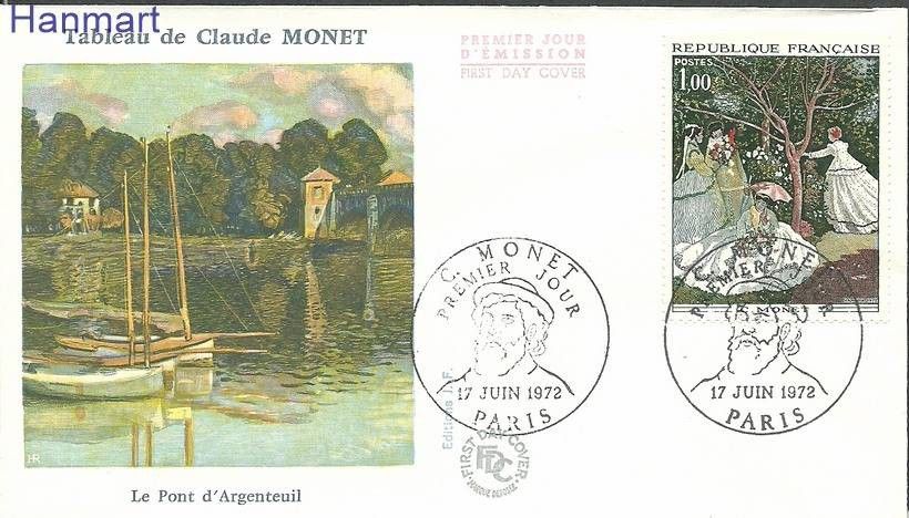 Znaczek Francja 1972 Mi 1798 FDC