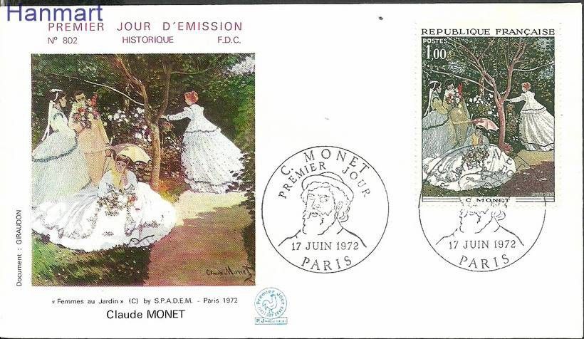 Znaczek Francja 1972 Mi 1798b FDC