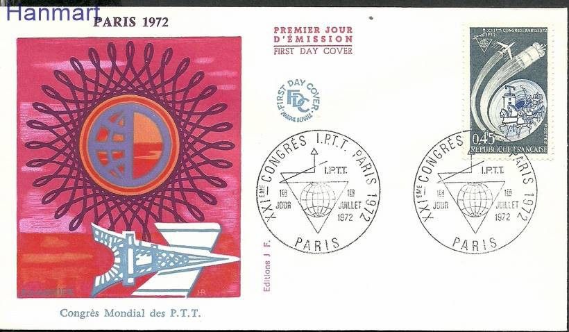 Znaczek Francja 1972 Mi 1801 FDC