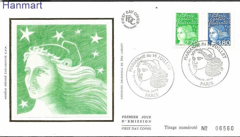 Znaczek Francja 1997 Mi S3225+3227 FDC