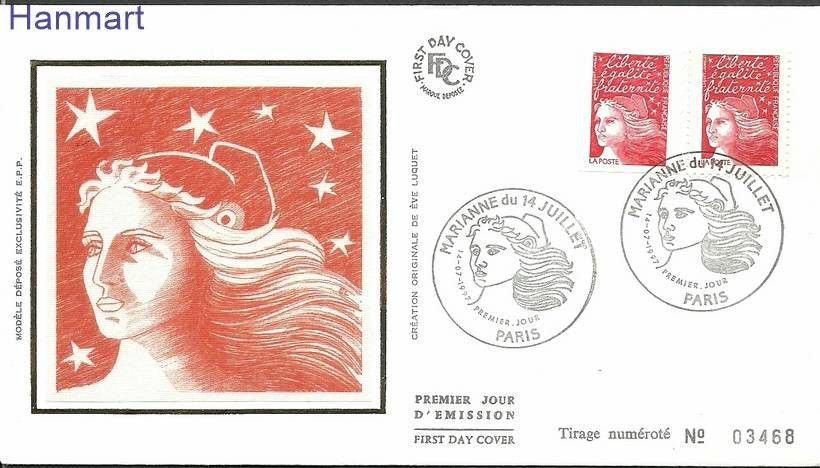 Znaczek Francja 1997 Mi S3228BcBd FDC