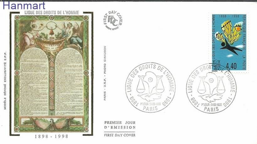 Znaczek Francja 1998 Mi S3289 FDC