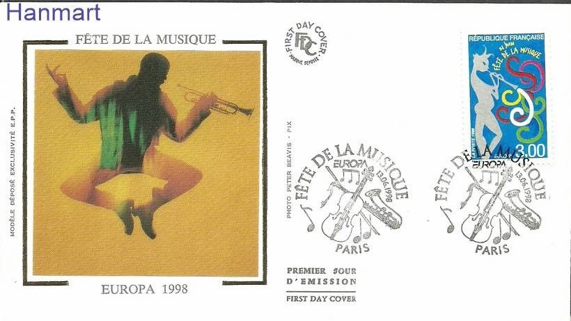 Znaczek Francja 1998 Mi S3306b FDC