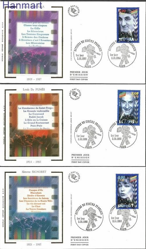 Znaczek Francja 1998 Mi S3331-3336 FDC